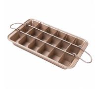 KESOTO Molde Rectangular Acero Al Carbono Resisn a Extremas mperaturas Molde con Divisores Extraíbles Desmontable para Reposros Caseros, Cocina