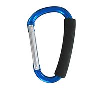KESOTO Mosquetón de Aluminio Gancho Portable Hook con Llavero Y Agarre de Almohadilla de Resorte para Colgar Cubetas Adecuado para Acti, 12mm Azul