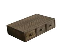 KESOTO Organizador de Escritorio de Madera con Cajón Deslizante, Soporte Robusto Y Cajón de Almacenamiento para La Sala de Estar, 3 cajones