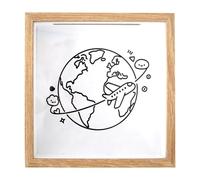 KESOTO para Boletos, Marco de Recuerdos, Caja de Archivo de Aventuras, Ranura para Sellos, Marco de Exhibición de Fotos, Caja de Recuerdo Tea, 29 Cm X 29 Cm X 4.5