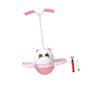 KESOTO Pogo Ball Pelota con Mango Regulable Y Accesorios Completos Tabla de Entrenamiento para Potenciar El Equilibrio Y La Adecuado para, Rosa