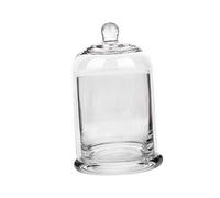 KESOTO Portavelas de Cristal Tipo Campana con Tapa de Campana de Cristal para Velas, Tarro de Cristal con Base para Plantas, Postre Pastel, Claro, Individual