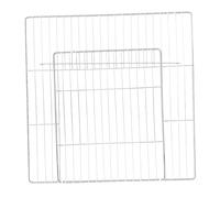 KESOTO Puerta para Mascotas, Marco Metálico Modular, Jaula para Animales Pequeños de Interior, Cuadrícula densa Blanca