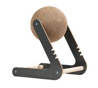 KESOTO Rascador Redondo para Gatos, Pelota para Rascar, Juguete para Escalar, Protector de Muebles, Rueda de Ejercicio con Aplicación, Black and M