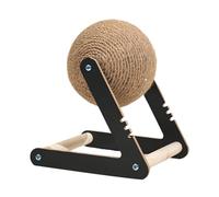 KESOTO Rascador Redondo para Gatos, Pelota para Rascar, Juguete para Escalar, Protector de Muebles, Rueda de Ejercicio con Aplicación, Black and S