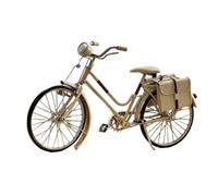 KESOTO Réplica de Bicicleta Vintage para Decoración Miniatura Clásica Figura de Bicicleta Retro Escultura Detallada Fabricada en Hojalata con Faro Cadena y