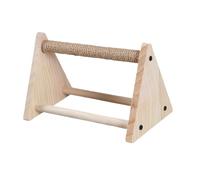 KESOTO Soporte de Madera para Loros, Juguete para Moler, Parque Infantil, Percha de Pie para Loros, Jaulas para Cacatúas, Caqui Claro