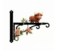 KESOTO Soporte Hierro con Gancho Resistente | rural, Colgador Pared con Silueta res, para Jardín, Porche