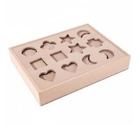 KESOTO Tablero de Formas para Niños Juego Educativo Puzzle de Encaje de Madera Figuras Geométricas Aprendizaje Manipulativo Reconocimiento y Ordenación, Original