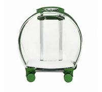 KESOTO Transportador de Mascotas en Forma de Carrito Rígido Acrílico Resistente Interior Suave Capacidad para Cómodo Ruedas Multidireccionales Adecuado para Paseos Traslados, Verde