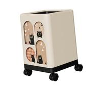 KESOTO Trash Can Recipe de basura puede papel de basura portátil de basura portátil Bin para lavandería de baño sala de estar baño, con Ruedas