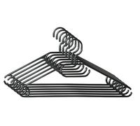 KESPER 16771 - Juego de 6 Perchas de plástico, Color Negro