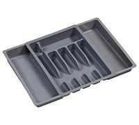 Kesper Variabler Besteckkasten Bandeja para Cubiertos, Plástico de Polipropileno, Gris, 38 x 29 x 6,3 cm (lxBxH)