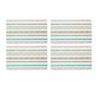Kesper 31254 Tabla de desayuno rectangular con rayas de melamina, 23,5 x 14,5 x 0,4 cm, multicolor (4 unidades)