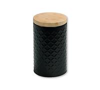 Kesper 38246 - Tarro de almacenamiento de metal, color blanco, diseño elegante, ideal para alimentos y objetos pequeños, diámetro 11 cm, altura 18,5 cm