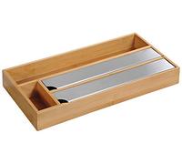 Kesper Folienspender 58041 13 Dispensador de Papel de Aluminio para cajón, Madera de bambú Acero Inoxidable, marrón