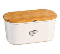 Kesper 58080 Pan Caja 37 x 18 x 21, 5 cm de bambú en bambú, Color Blanco/marrón, 37 x 18 x 21.5 cm