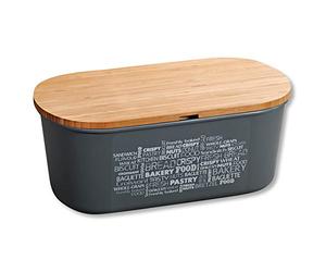 Kesper 58501 - Panera, melamina, bambú, color gris