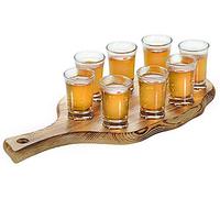 Kesper 68280 - Portavasos de chupito (pino, flameado, 8 vasos)