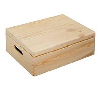 Kesper 69501 cajón Multiusos 40 x 30 x 14 cm con Tapa de Pino, marrón, 40 x 30 x 14 cm