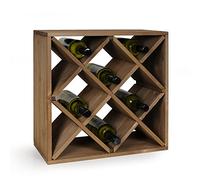 Kesper - Botellero (madera de pino FSC, 50 x 50 x 25 cm), color marrón