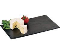 Kesper Buffet, Bandeja, Pizarra Placa, de Pizarra, barnizada, Dimensiones: 300 x 200 x 10 mm, Color Negro