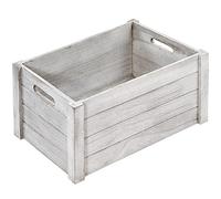 KESPER Caja de almacenaje 66451 de madera contrachapada de álamo, color blanco envejecido, 30,5 x 20,5 x 16 cm, caja de madera