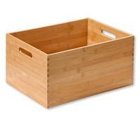 Kesper Caja de almacenamiento apilable, material: bambú con certificado FSC®, dimensiones: 38,5 x 28,5 x 20 cm, color: marrón | 57611