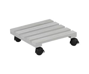 KESPER - Carrito para Plantas - Fabricado en Madera de álamo FSC, tamaño: 30 x 30 cm - Ruedas estables, hasta 100 kg de Capacidad de Carga - 69105