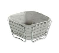 Kesper - Cesta para Pan y Fruta, Cromo, Cromado, Gris, 21.0 x 21.0 x 11.0 cm