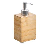 KESPER | Dispensador de jabón con Bomba de Acero Inoxidable, Material: bambú, plástico, Acero Inoxidable, Dimensiones: 8,5 x 6,5 x 18 cm, Color: marrón - Madera Natural | 19402
