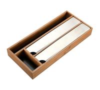 Kesper Dispensador de papel de aluminio, material: bambú, tamaño: 42 x 19 x 5,4 cm, color: marrón |59041 13