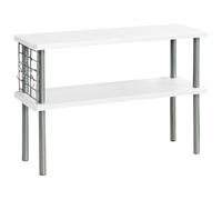 Kesper® | Estantería de Cocina, Material: Certificado FSC® - MDF y Metal, Dimensiones: 55 x 20 x 38 cm, con Rejilla de Alambre y 3 Ganchos, Estante Adicional para Especias y Utensilios de Cocina