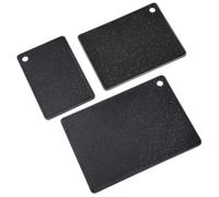 KESPER | Juego de 3 tablas de cortar, material: plástico PP, dimensiones: 36 x 26 x 0,9 cm, color: negro, gris | 30940