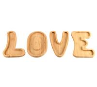 KESPER Juego de 4 tablas para servir 58336 Love de bambú/tablas de servir