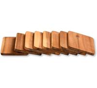 Kesper Juego de 8 Tablas de raclette, 10 x 8 cm, de Madera de Acacia, Posavasos, Tablas de Madera