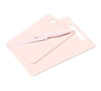 KESPER | Juego de tablas de cortar con cuchillo, material: plástico (PE), dimensiones de las tablas: 29 x 19,5 x 0,5 cm, 24 x 15 x 0,5 cm, color: rosa | 30492