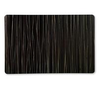 KESPER Mantel Individual Negro con Rayas Doradas de Polipropileno/Posavasos/Tendencia