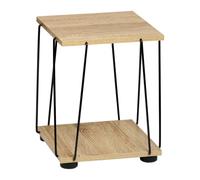 Kesper Mesa Auxiliar, con Certificado FSC, Aspecto de Madera, 31,5 x 31,5 x 38,5 cm, Estructura de Metal, Mesa de sofá pequeña, Mesa de Centro Moderna, 2 estantes, Estable, fácil Montaje - 18460