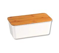 Kesper Panera 58090 de melamina y bambú con certificado FSC, 34 x 18 x 14 cm, color blanco