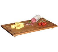 Kesper Placa de cocina de acacia, 50 x 28 x 4 cm, bandeja para cortar y servir