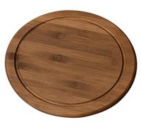 KESPER Plato para aperitivos 59442 de bambú oscuro con ranura para zumos/plato de madera