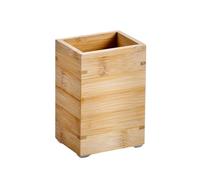 KESPER Soporte para cepillos de Dientes con Rejilla de Drenaje, Material: bambú, Dimensiones: 8,5 x 6,5 x 12 cm, Color: marrón Natural | 19401