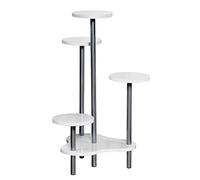 Kesper Soporte para Flores 17278 con estantes de aglomerado Lacado Blanco, Estante para Flores, 64,5 x 72,5 x 46 cm