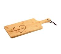 KESPER Tabla de cortar y servir con corazón, material: bambú, tamaño: 42 x 17 x 1,5 cm, diseño: Lieblingsmensch, color: marrón | 58392