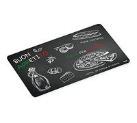 Kesper Tabla de Desayuno de melamina Ristorante 31246 de melamina Negra con pies Antideslizantes, 23,5 x 14 x 0,4 cm