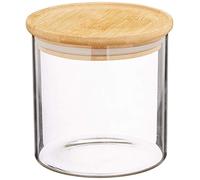 Kesper Tarro de cristal minimalista de 500 ml, 10 x 10 cm, tapa de bambú