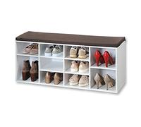 Kesper - Zapatero con cojín, Color Blanco, Modelo 2018 en Acabado sostenible FSC, Dimensiones: 103,5 x 48 x 29,5 cm (Ancho x Alto x Profundidad)