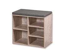 Kesper Zapatero con cojín Tablero de fibra 51,5 x 48 x 29,5 cm Blanco encalado 15911