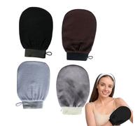 Kessa Exfoliating Glove, Kessa Glove, Zawina Morocco Exfoliating Glove, Exfoliating Gloves for Shower Reusable, Deep Exfoliating Gloves Dead Skin Remover, Double-Sided (4pcs-a)